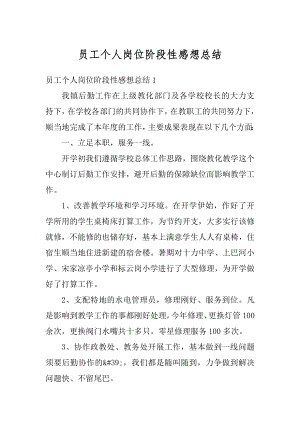 员工个人岗位阶段性感想总结精选.docx