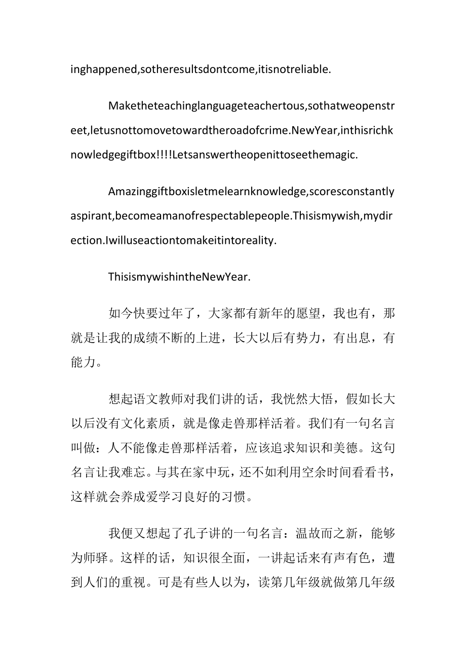 新年的愿望高中英语作文.docx_第2页