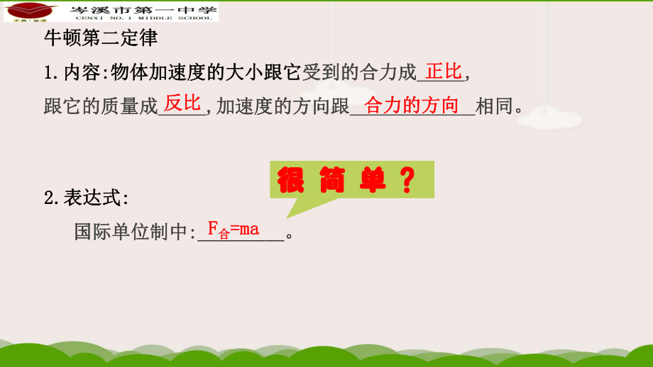 《牛顿第二定律的理解》微课课件.ppt_第2页
