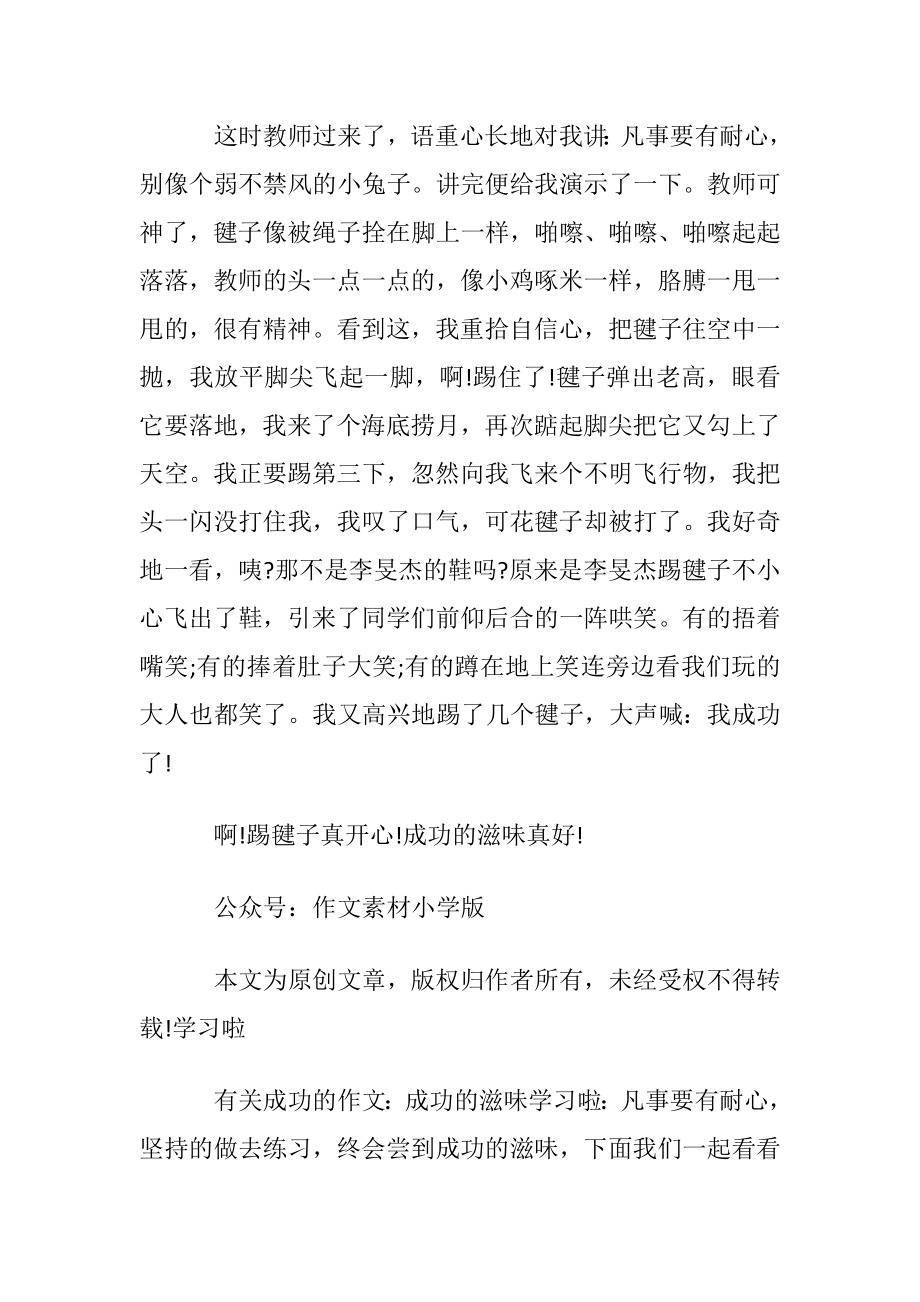 有关成功的作文：成功的滋味.docx_第2页