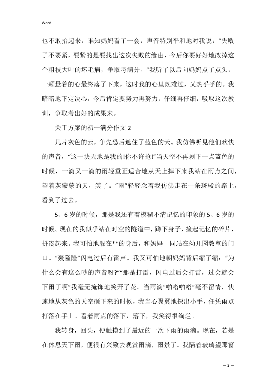 关于计划的初一满分作文精华6篇例文 计划作文初中.docx_第2页