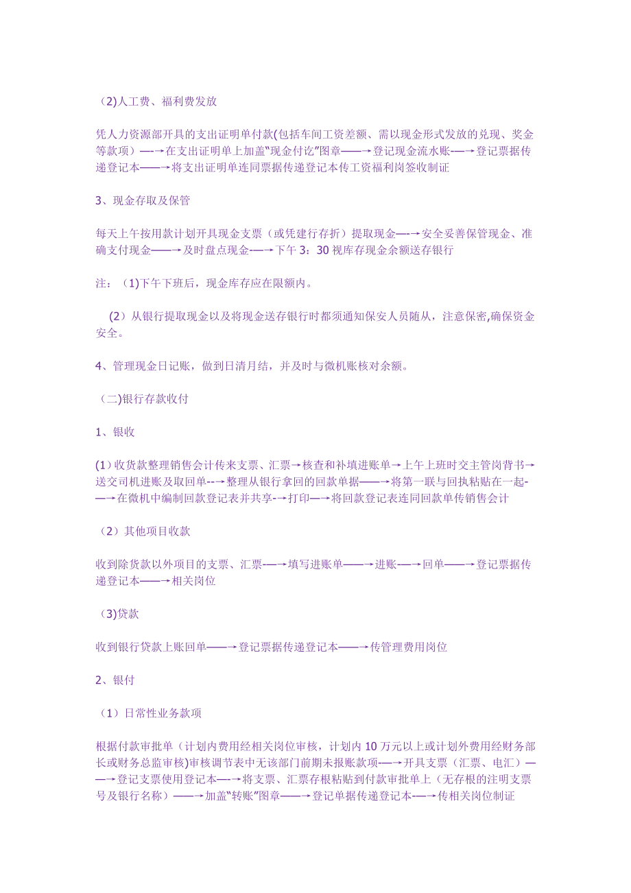 一套详细的公司财务流程(包括岗位设置……).doc_第2页