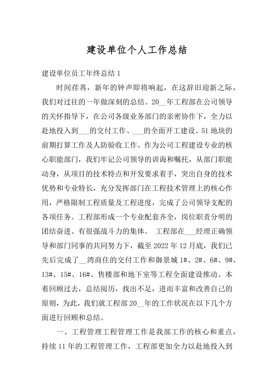 建设单位个人工作总结优质.docx_第1页