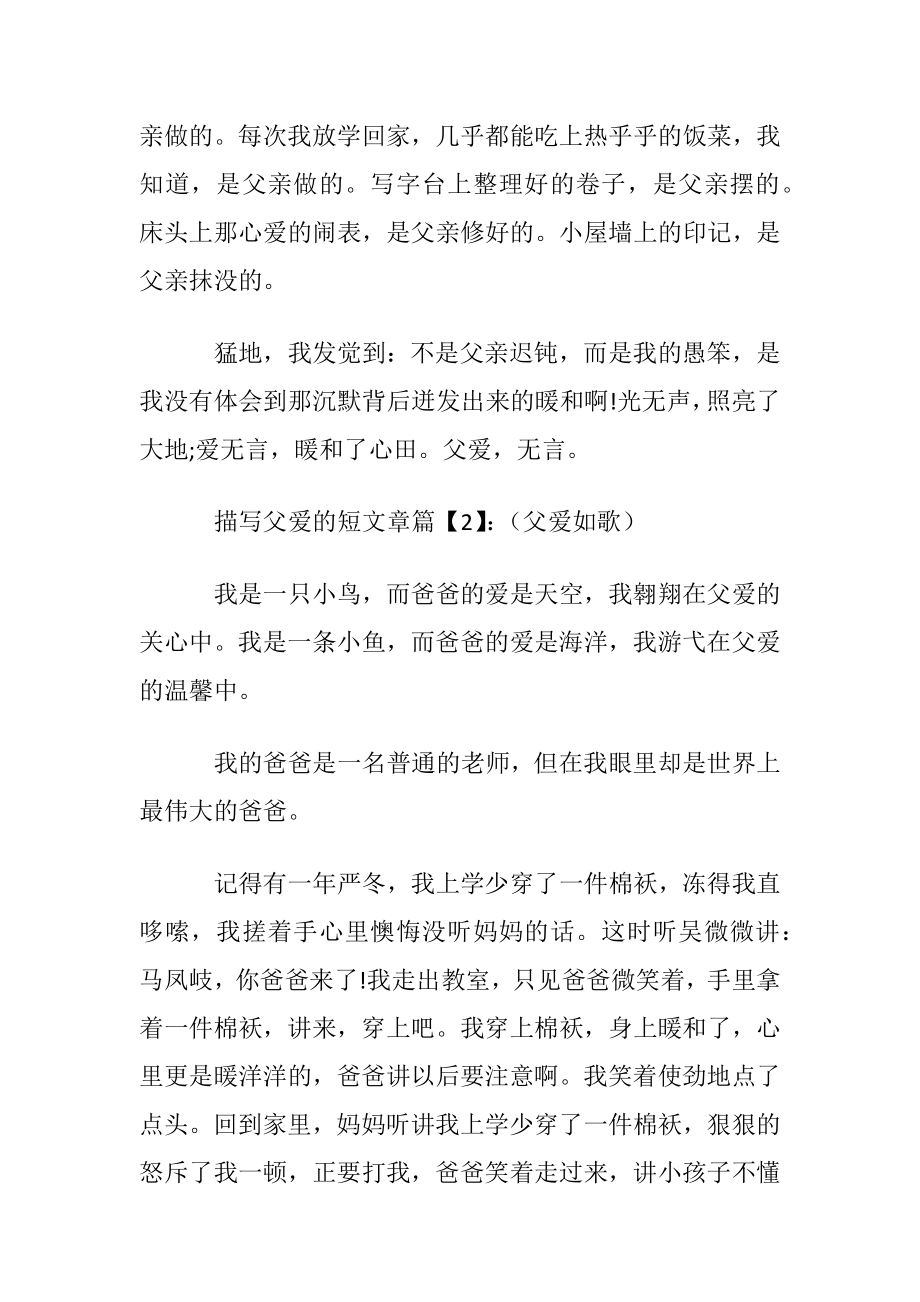 描写父爱的短文章.docx_第2页