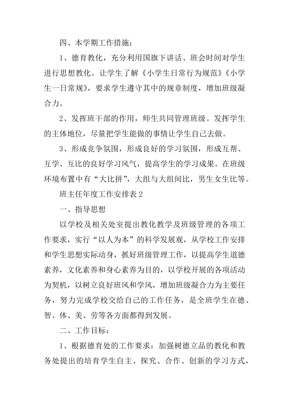 班主任年度工作计划表范本.docx_第2页