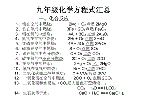 九年级化学方程式汇总.ppt