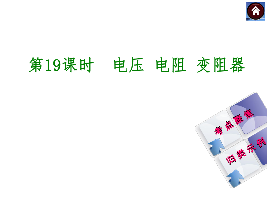 2015中考物理总复习第19课时电压电阻变阻器课件沪科版.ppt_第1页