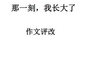 那一刻我长大了ppt课件.ppt