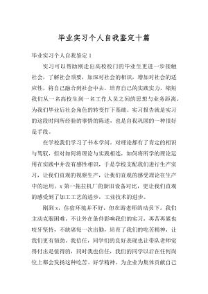 毕业实习个人自我鉴定十篇范本.docx