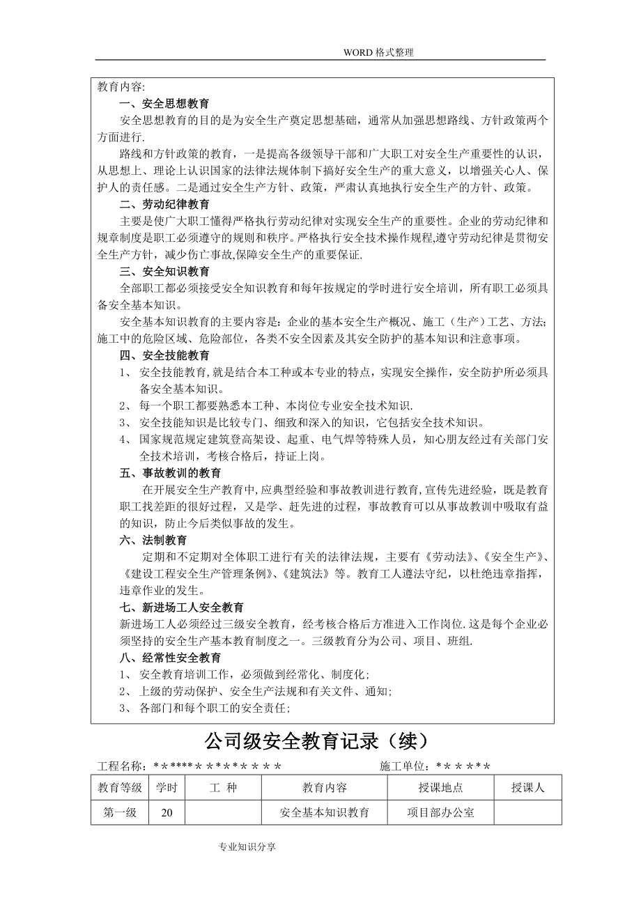 一份完整的三级安全教育13420.doc_第2页