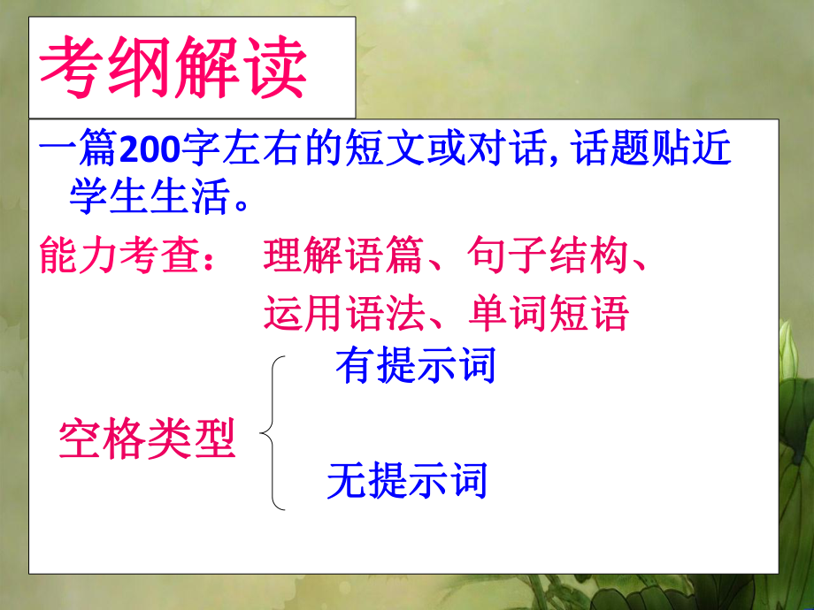 2019年全国高考英语语法填空专项复习ppt课件.ppt_第2页