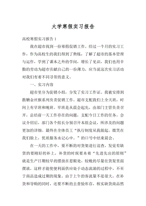 大学寒假实习报告范例.docx