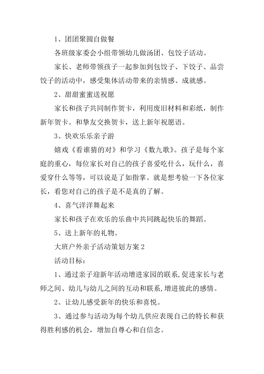 大班户外亲子活动策划方案精品.docx_第2页