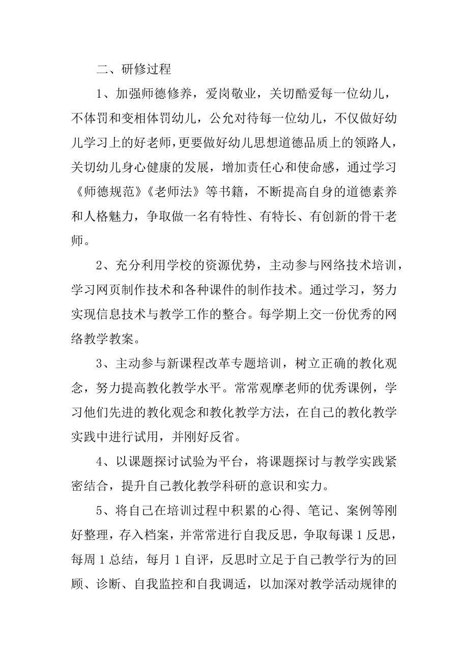 幼儿教师个人研修总结精选.docx_第2页