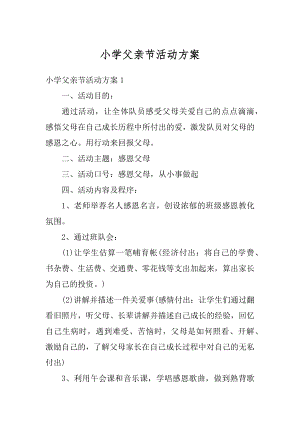 小学父亲节活动方案例文.docx