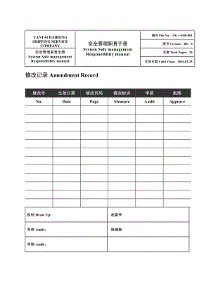 中英文安全管理职责手册.doc