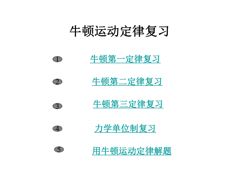 高一物理牛顿运动定律复习ppt课件.ppt_第1页