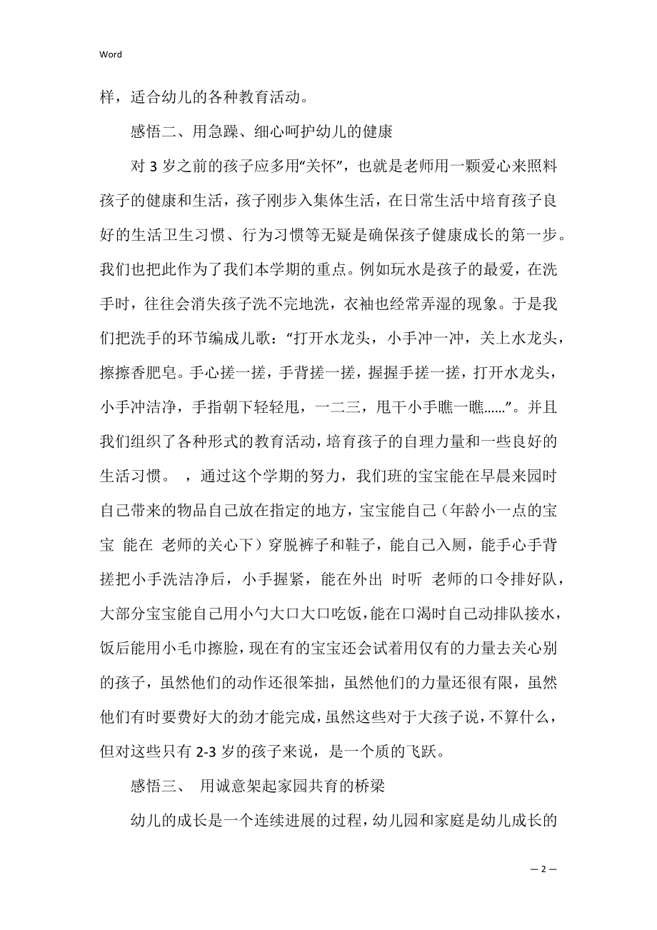 托班教师个人总结优秀3篇.docx_第2页