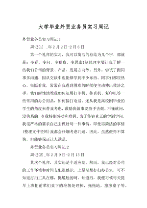 大学毕业外贸业务员实习周记范例.docx