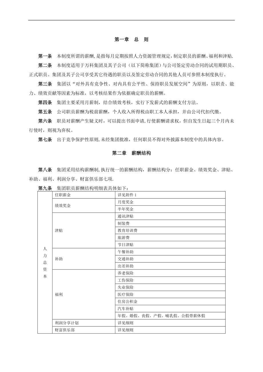 万科集团薪酬福利制度..doc_第2页