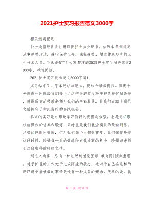 2021护士实习报告范文3000字.doc