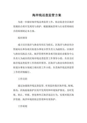 海岸线巡查监管方案.docx