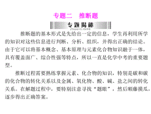 2013年广东省中考化学复习课件：_专题二_推断题.ppt