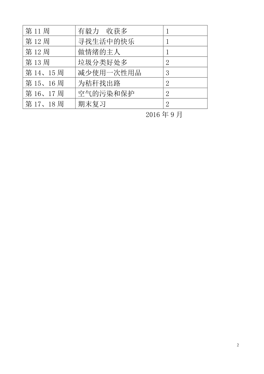 五年级上册生命.生态.安全教学计划.doc_第2页