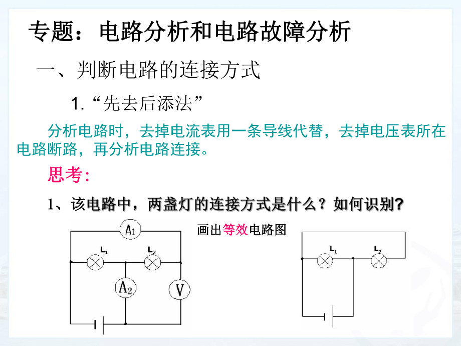 九年级物理电路分析和电路故障分析[1].ppt_第1页