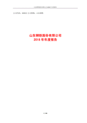 山东钢铁：2018年年度报告（修订版）.PDF