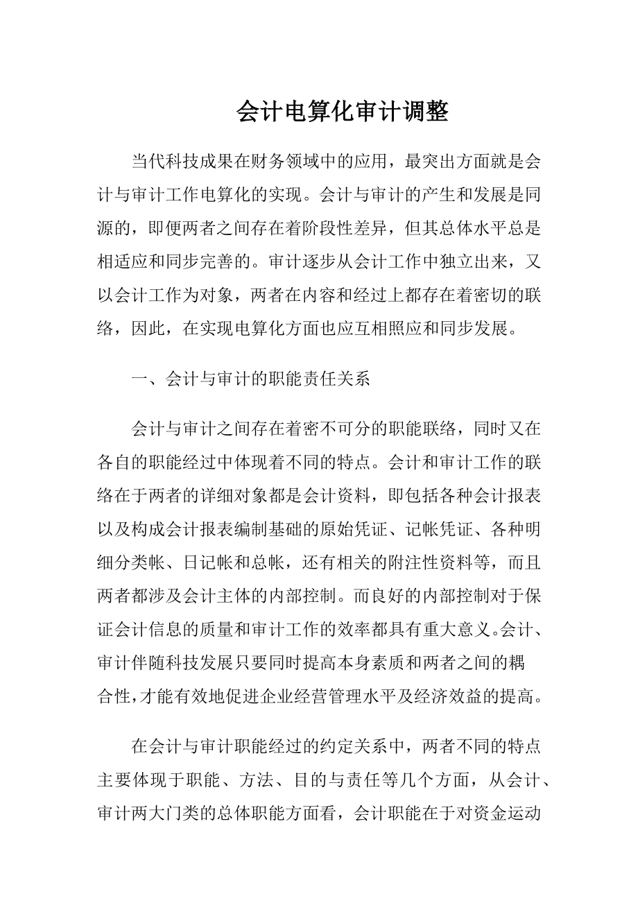 会计电算化审计调整.docx_第1页