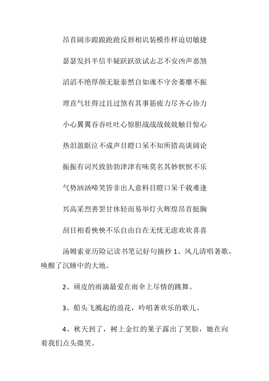 汤姆索亚历险记读书笔记摘抄.docx_第2页