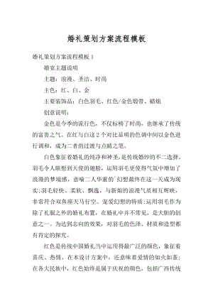 婚礼策划方案流程模板精选.docx