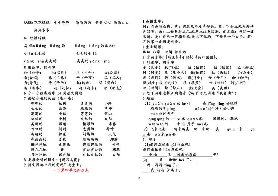 一年级语文期末考试复习要点.doc_第2页