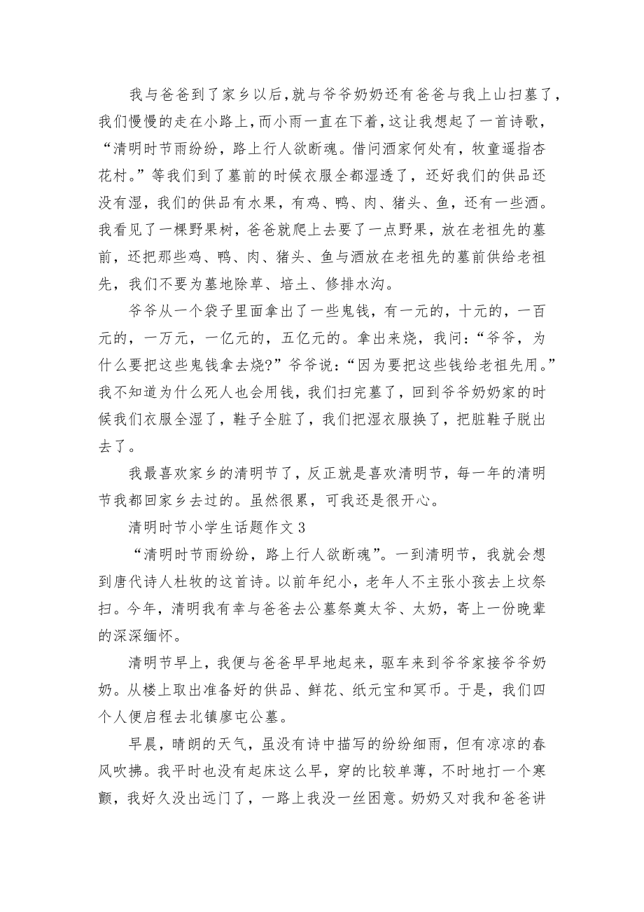 怎么写关于清明节的话题优秀获奖作文范文.docx_第2页