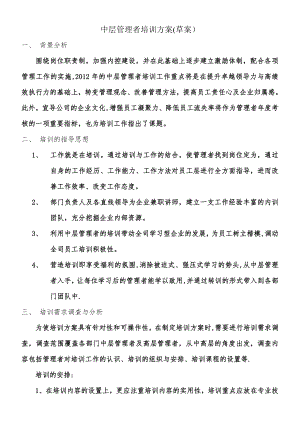 中层管理者培训方案.doc