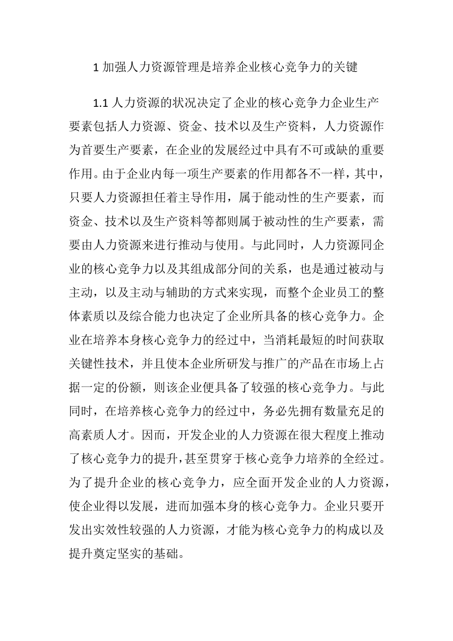 人力资源管理与企业核心竞争力的提升.docx_第2页