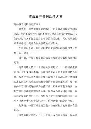 商品春节促销活动方案精选.docx