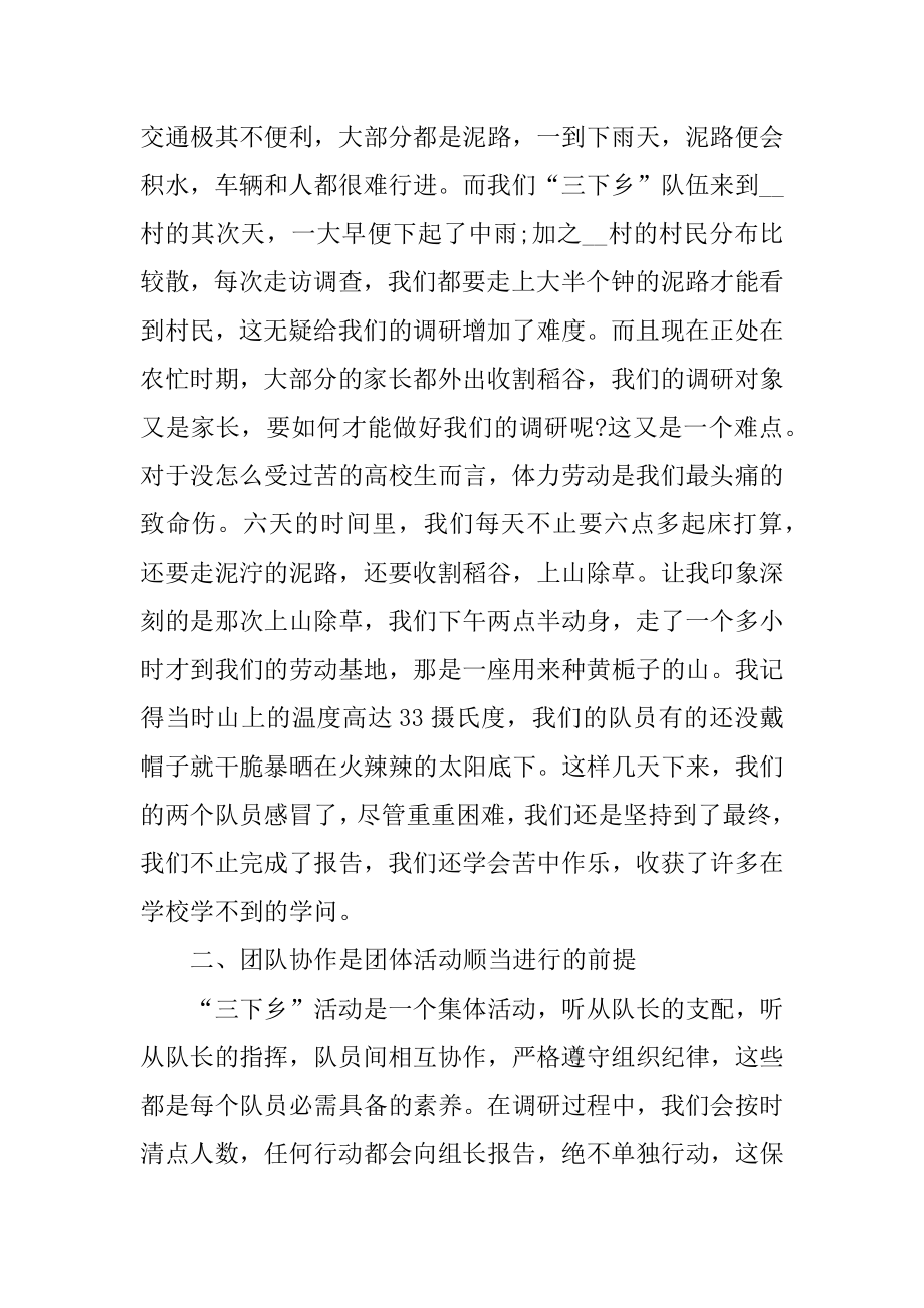 暑假三下乡实践心得小结汇编.docx_第2页