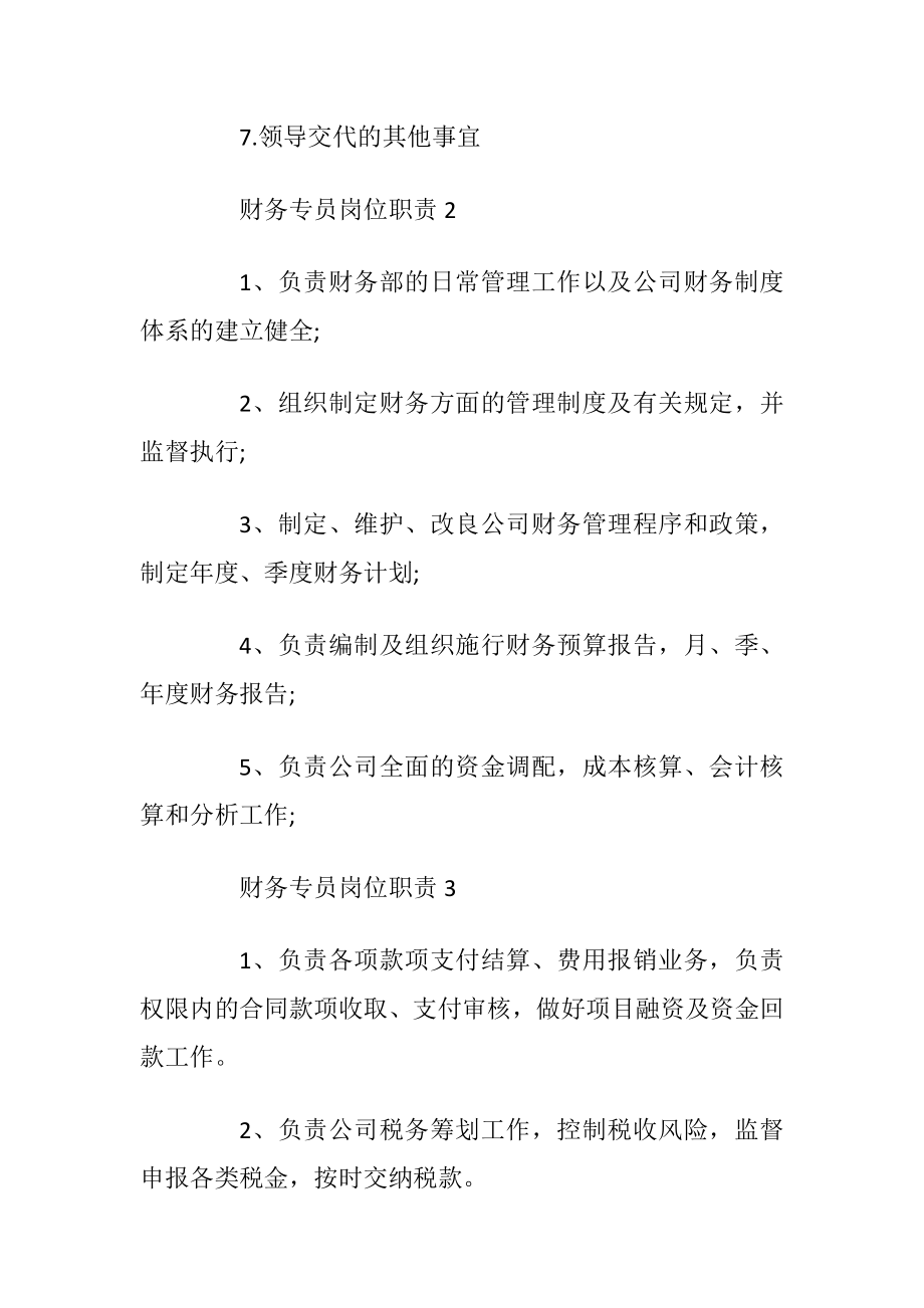 财务专员岗位职责详细内容.docx_第2页