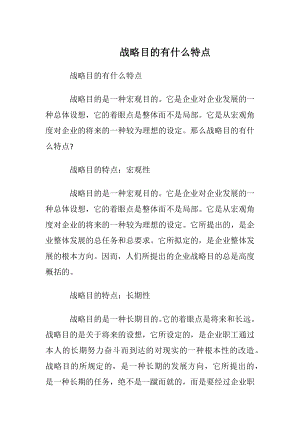 战略目的有什么特点.docx