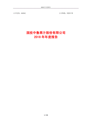 国投中鲁：2018年年度报告.PDF