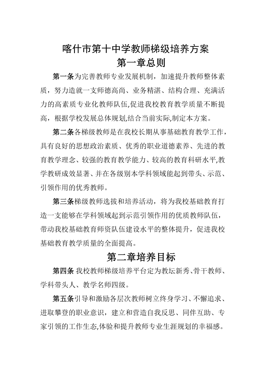 中学教师梯级培养方案.doc_第1页