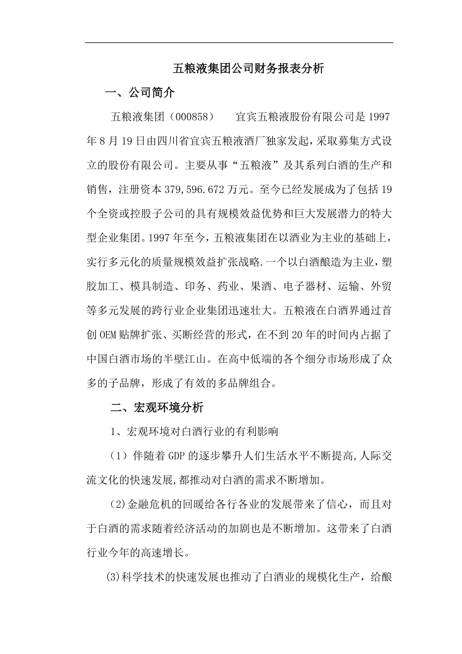 五粮液集团公司财务报表分析.doc_第1页