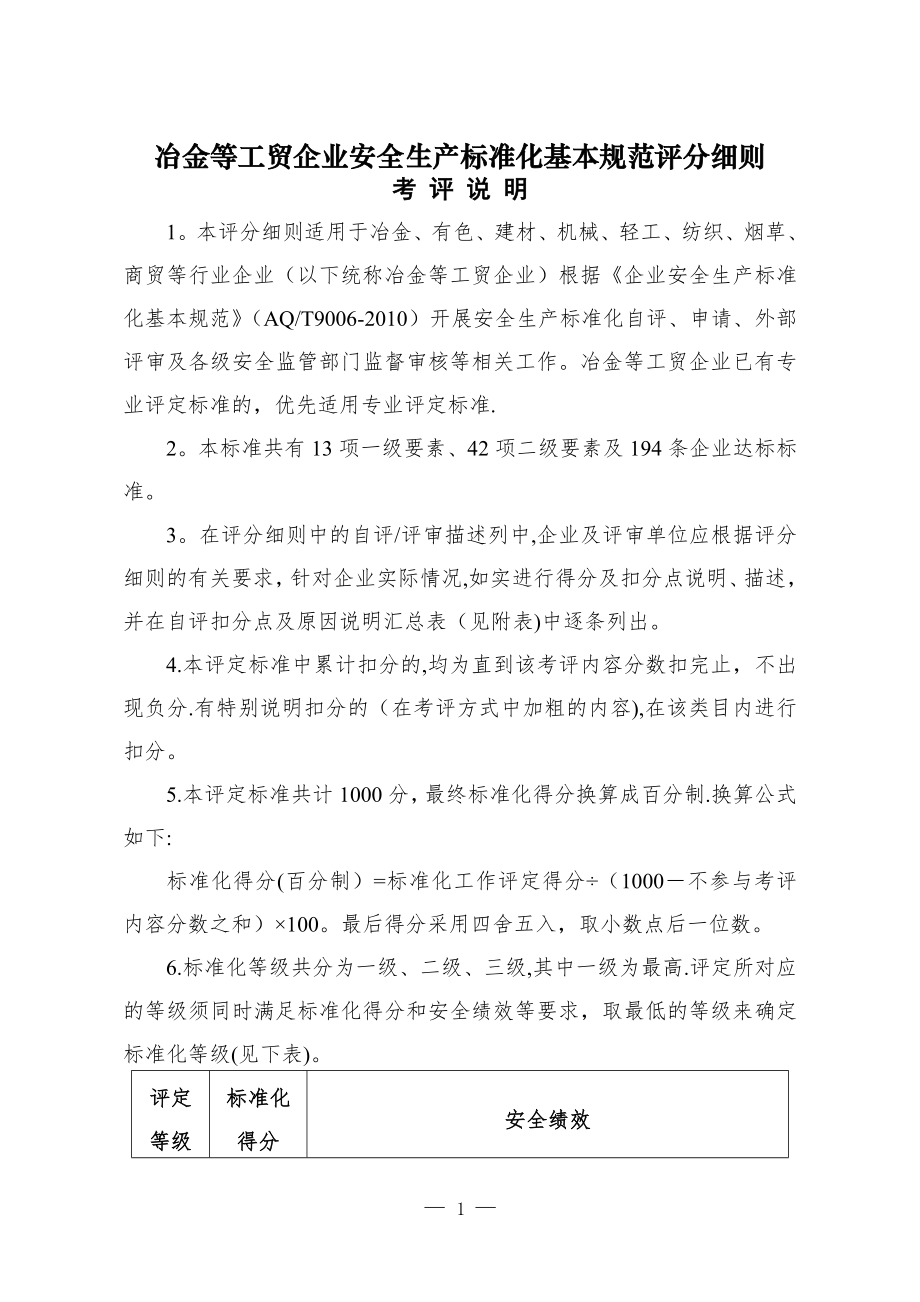 二级安全生产标准化企业评分细则.doc_第1页