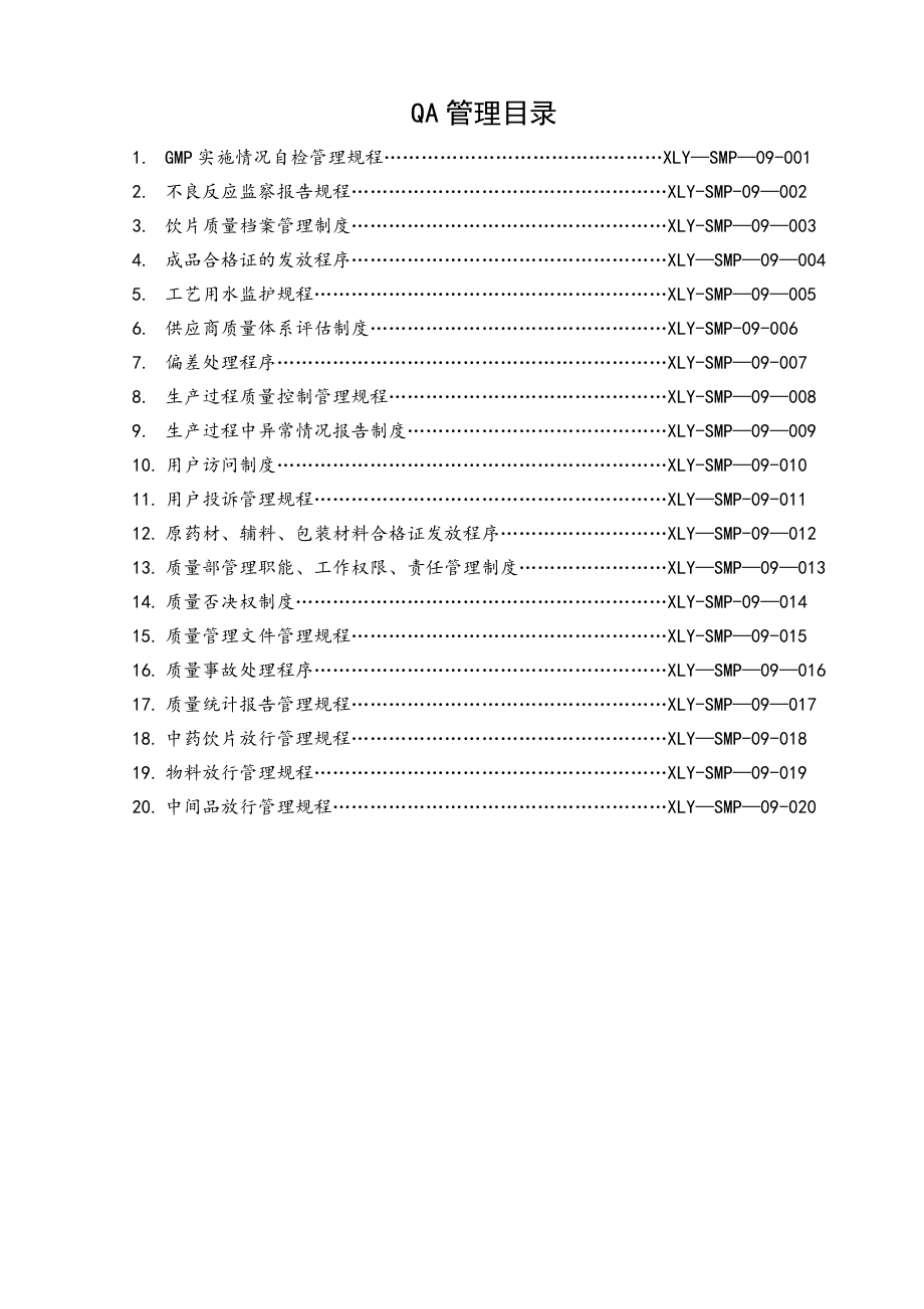 中药饮片厂QA管理制度-(1).doc_第1页