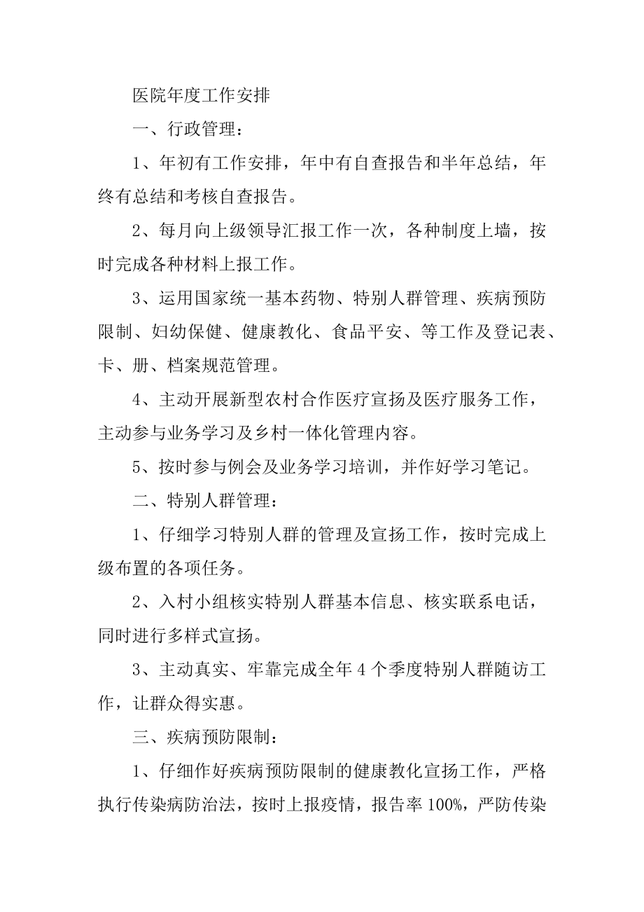 医院年度工作计划模板优质.docx_第2页