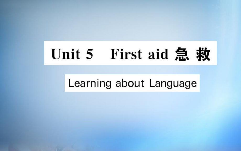 【人教版】英语必修五：Unit5FirstaidLearningaboutLanguage课件.ppt_第1页