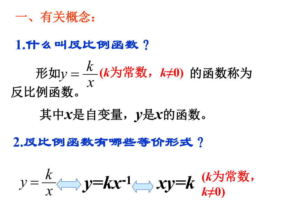 反比例函数优质课PPT课件.ppt_第2页