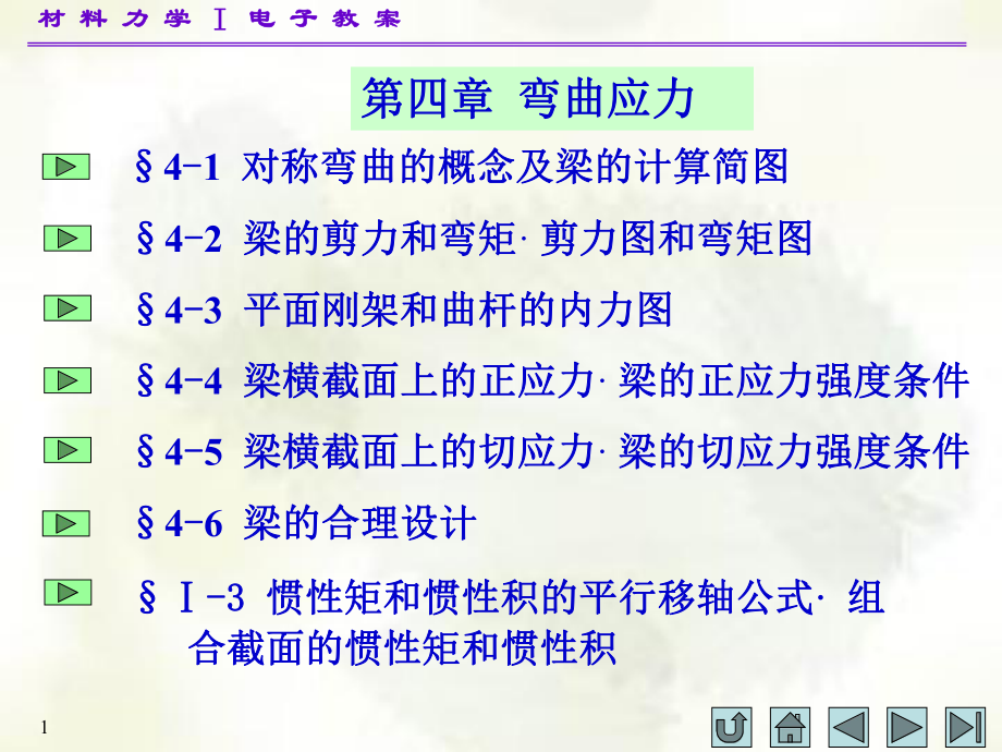 材料力学(I)第四章ppt课件.ppt_第1页